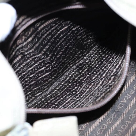 PRADA Tote Bag Nylon Beige Silver Auth bs17670 - Picture 12 of 16